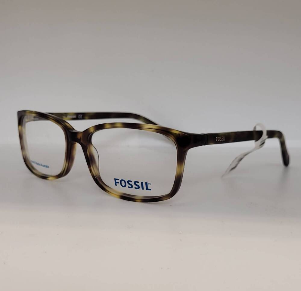 NEW FOSSIL men's eye glasses in brown havana